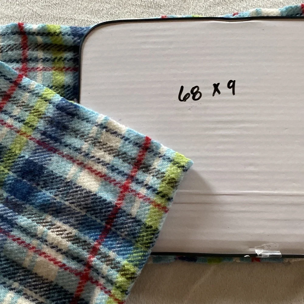 Avocado‎ Plaid Cashmere Scarf Made in Ireland